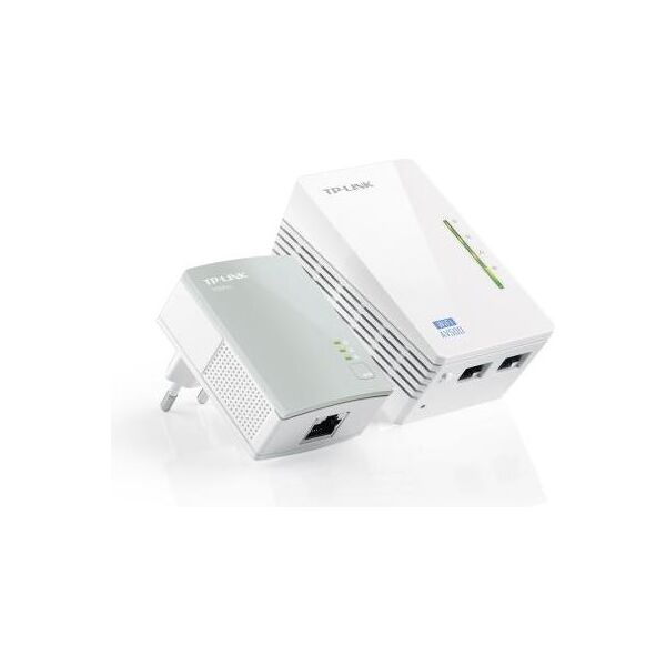 tp-link tl-wpa4220kit starter kit powerline wireless n homeplug av, fino a 300mbps - 2 porte ethernet - av600 tl-wpa4220kit