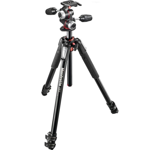 manfrotto mk055xpro3-3w treppiede con testa kit 055 a 3 sezioni alluminio con testa a 3 vie - mk055xpro3-3w