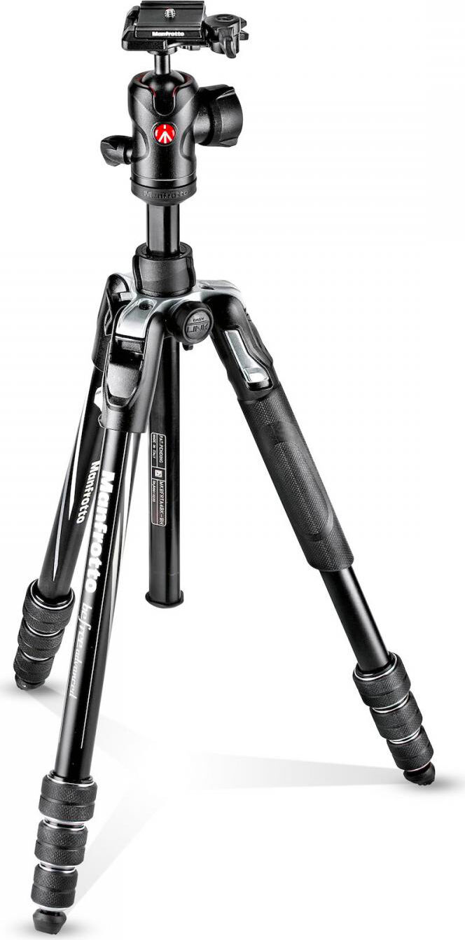 manfrotto mkbfrta4bk-bh treppiede con testa kit befree advanced nero in alluminio con chiusura twist - mkbfrta4bk-bh