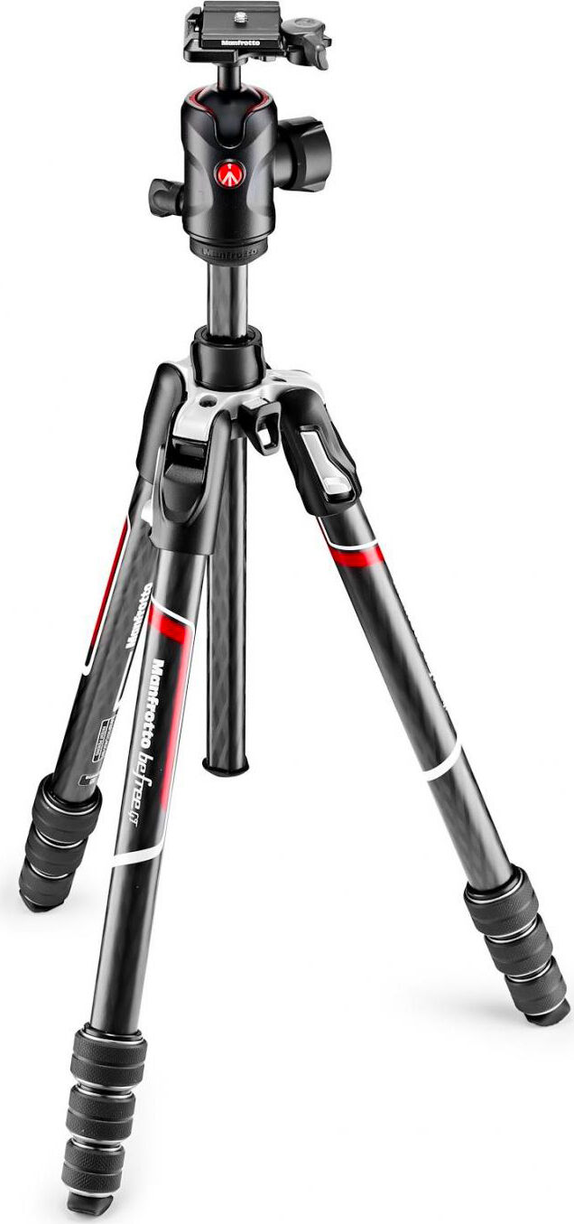 manfrotto mkbfrtc4gt-bh treppiede con testa befree advanced gt in carbonio 4 sezioni con testa a sfera - mkbfrtc4gt-bh