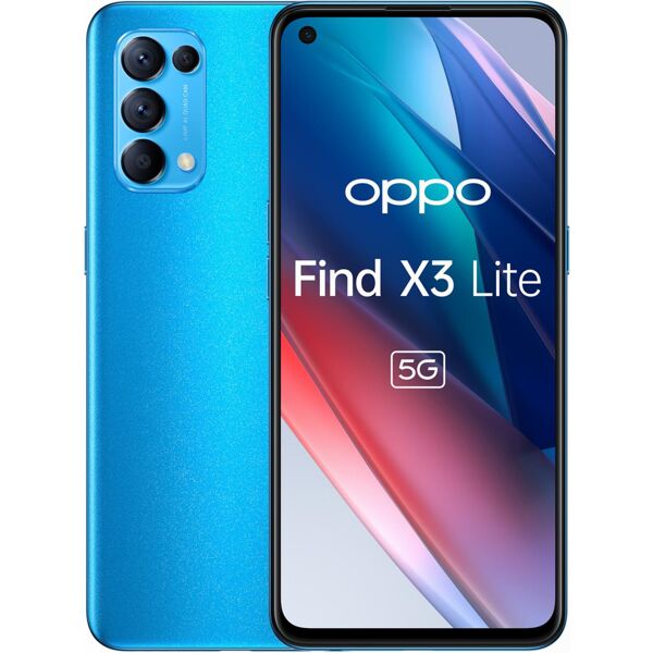 oppo omnfindx3liteb find x3 lite (vodafone) - smartphone dual sim 6.43 touch 128gb colore astral blue - omnfindx3liteb