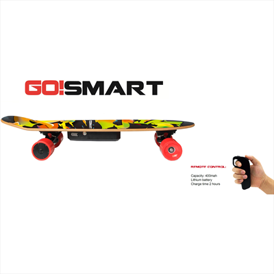 go!smart E-Skate Multi Skateboard Elettrico Batteria Elettrica Ricaricabile 400 Mah Con Telecomando Estetica Multicolor - E-Skate