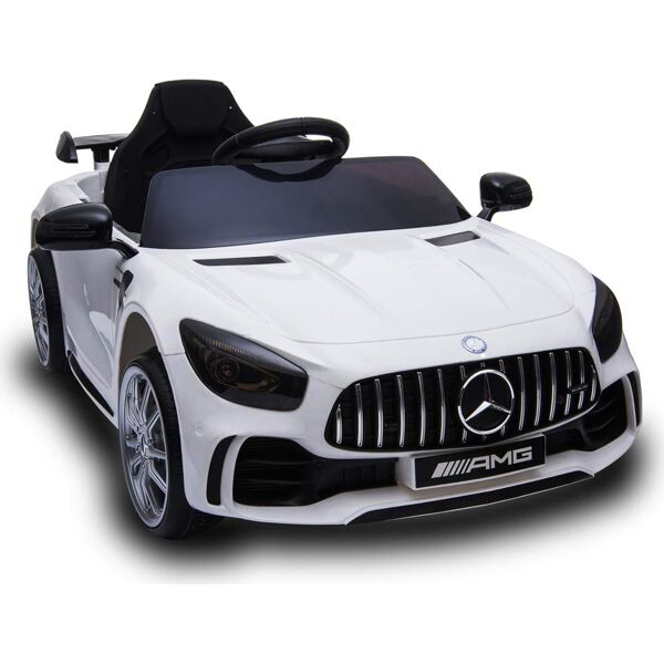 biemme by bcs 1132-b macchina elettrica per bambini mercedes gt-r 12v da 2+ anni colore bianco - 1132-b