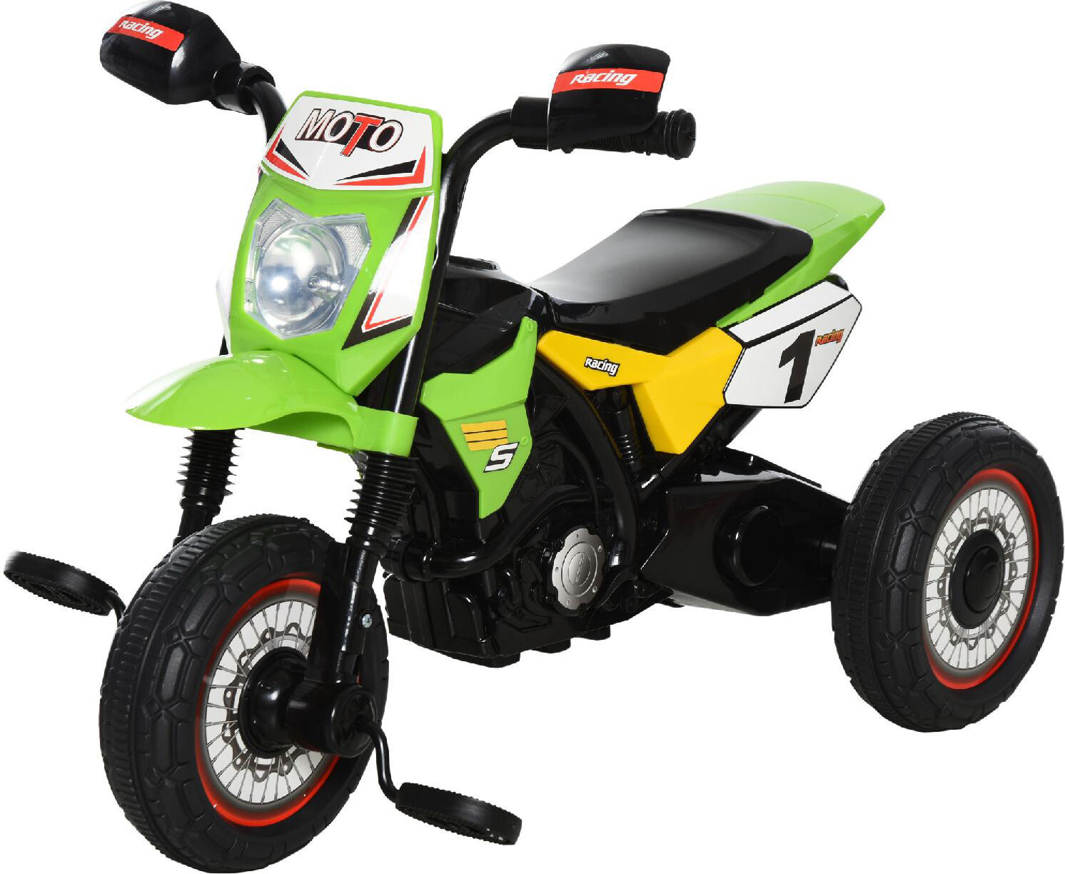 dechome 095gnek370 triciclo moto a pedali cavalcabile per bambini da 18+ mesi colore verde - 095gnek370