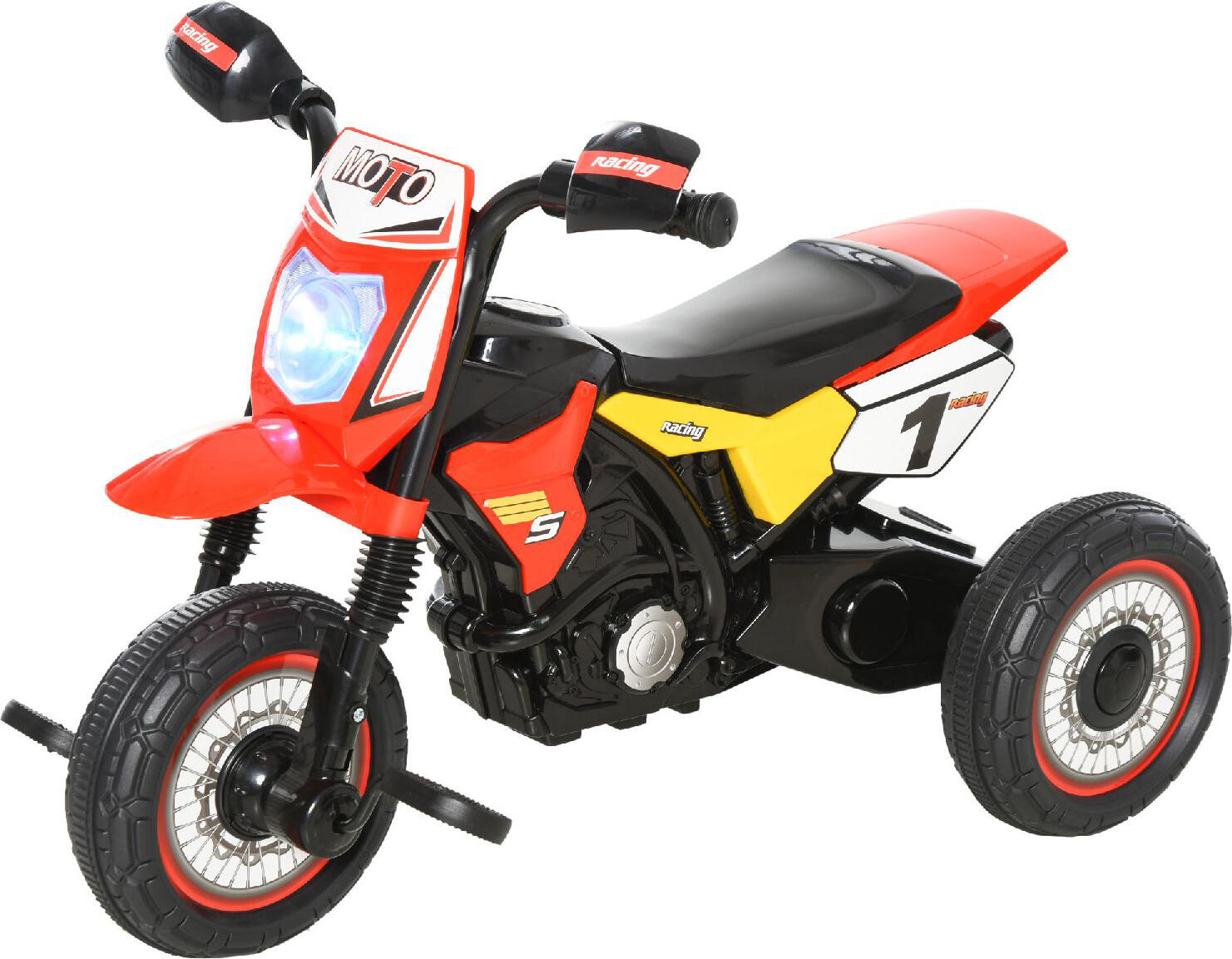 dechome 095rdek370 triciclo moto a pedali cavalcabile per bambini da 18+ mesi colore rosso - 095rdek370