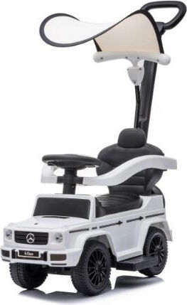 dechome 162wtek370 macchina a spinta per bambini da 18+ mesi mercedes-benz g350 con vano e tettuccio cavalcabile colore bianco - 162wtek370