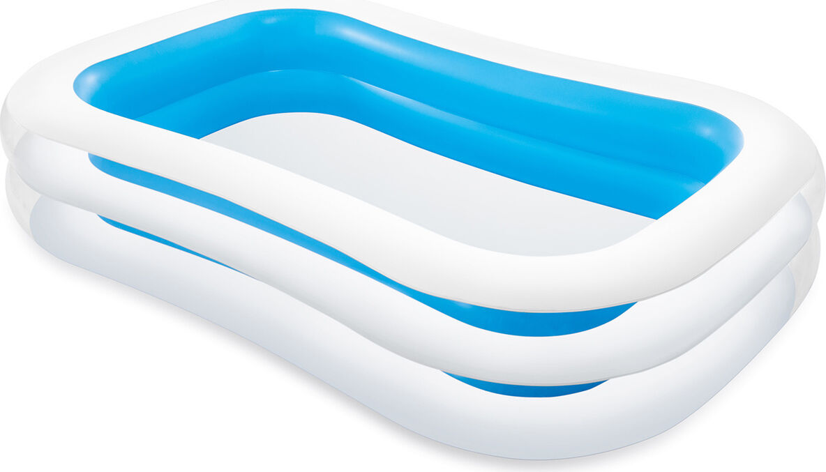 intex 56483 piscina fuori terra gonfiabile piscina esterna da giardino rettangolare 262x175 h56 cm - 56483 family