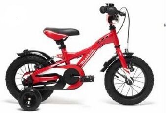 maserati bicicletta per bambini ruote 12 con rotelle colore rosso - kidrd