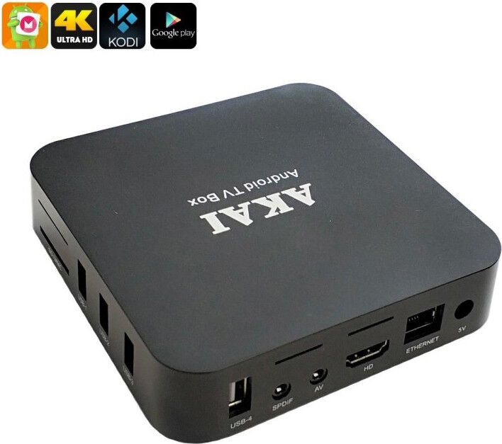 akai aksb28 smart tv box android tv box 8 gb con telecomando colore nero - aksb28