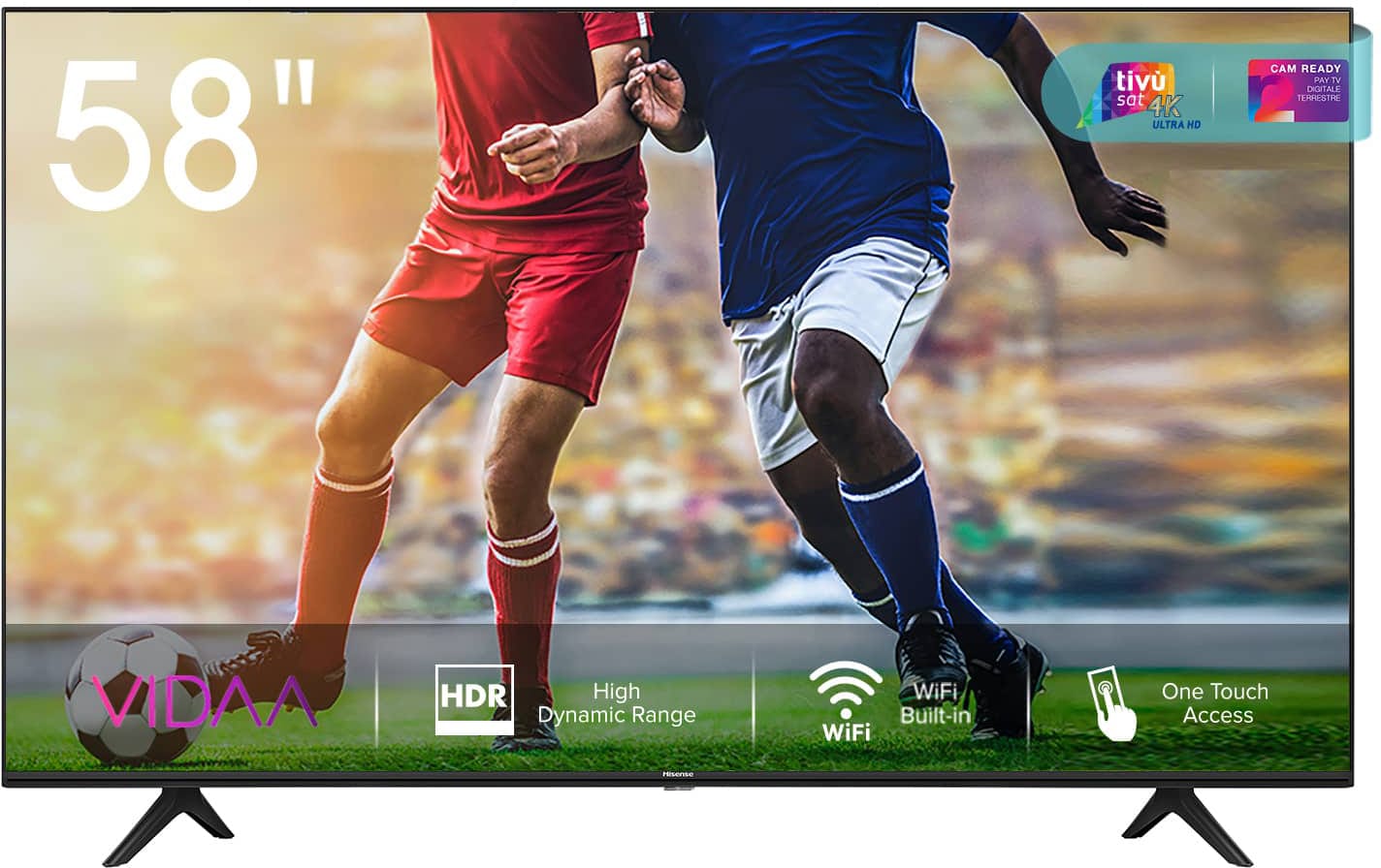 Hisense 58a7100f 58a7100f Smart Tv 58 Pollici 4k Ultra Hd Televisore Led Dvb-T2 Wifi Lan Modalità Hotel Garanzia Italia