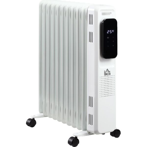 dechome 841dh90 radiatore a olio a 11 elementi 3 livelli di riscaldamento timer e temperatura regolabile 50.5x24x63cm bianco - 841dh90