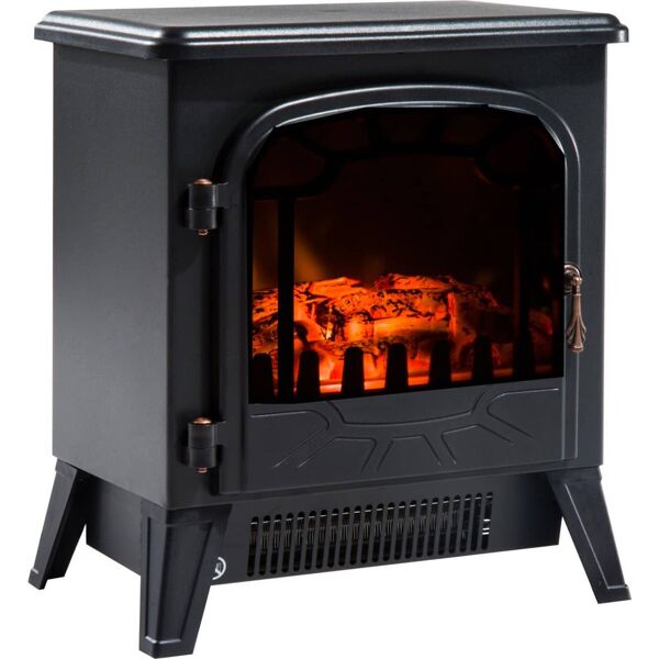 dechome 844dh69 caminetto elettrico da terra con effetto fiamma regolabile 1800 watt nero 36x25.5x41.5 cm - 844dh69