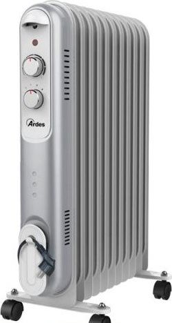 ardes ar4r11s radiatore termosifone elettrico ad olio stufa portatile 11 elementi potenza 2500 watt con termostato - ar4r11s curvy 11