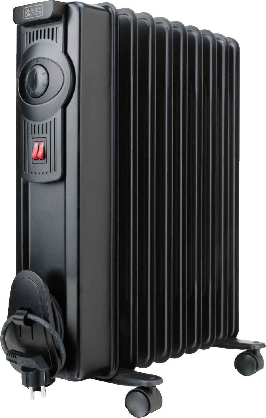 black & decker bxra 1500e radiatore termosifone elettrico ad olio stufa portatile 9 elementi potenza 1500 watt con termostato - bxra 1500e