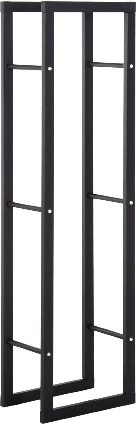 dechome 8d0147 scaffale porta legna verticale per interno in ferro nero 40x25x150 cm - 8d0147