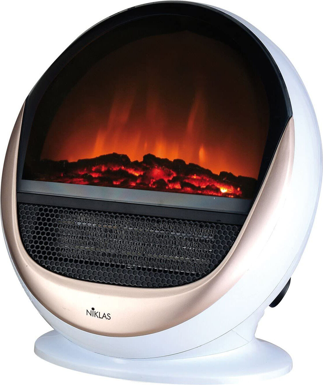 niklas parabola stufa elettrica con effetto fuoco vivo 1500w ambiente