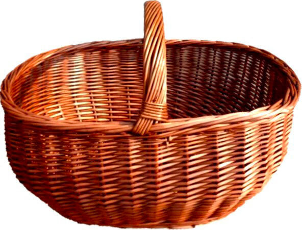 xtra willow basket cesta portalegna europa cm 65x40 h 30 - willow basket