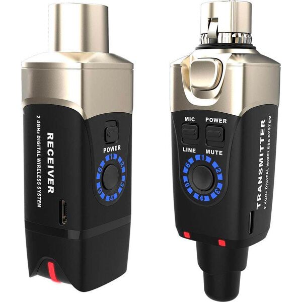 xvive u3 kit ricevente + trasmettitore wireless 2.4 ghz per microfoni xlr - u3