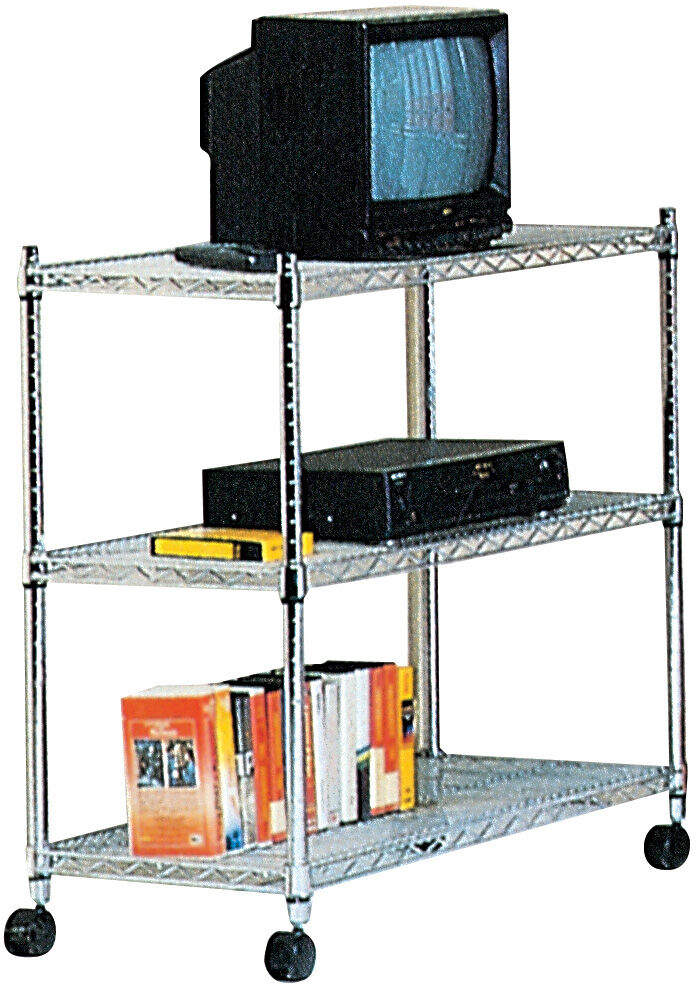 nbrand yj609 mobile porta tv supporto per televisori led scaffale in metallo 3 ripiani con ruote dimensioni 61x36x83 - yj609 america