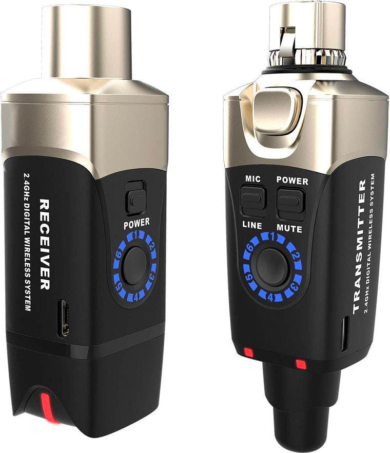 xvive u3 kit ricevente + trasmettitore wireless 2.4 ghz per microfoni xlr - u3