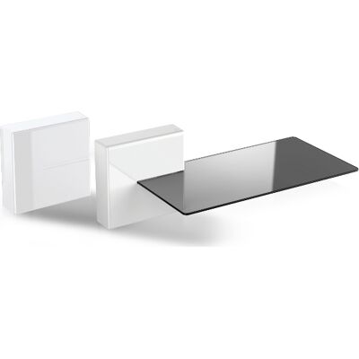 Meliconi 480522 Canalina Passacavi Coprifilo Tv Componibile 20x20 Cm Con Mensola In Vetro Peso Max 3 Kg Colore Bianco - 480522 - Ghost Cubes Shelf Meliconi 480522 Canalina Passacavi Coprifilo Tv Componibile 20x20 Cm Con Mensola In Vetro Peso Max 3 Kg Colore Bianco - 480522 - Ghost Cubes Shelf