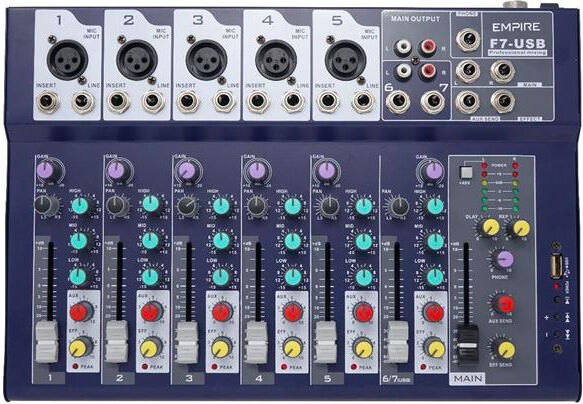 scuola kit emsp.f7usb mixer con equalizzatore - emsp.f7usb f7-usb