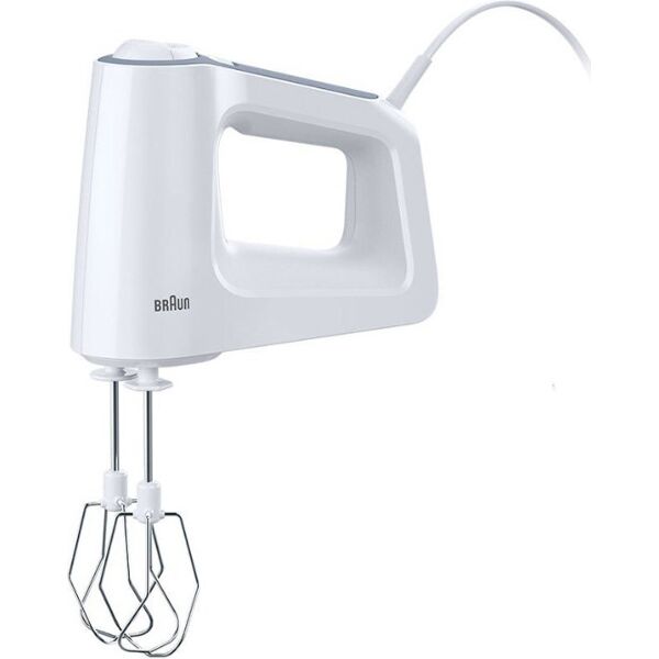 braun hm 3135 wh sbattitore elettrico con ciotola 0,5 litri potenza 500 watt 5 livelli di velocità colore bianco - hm 3135 wh