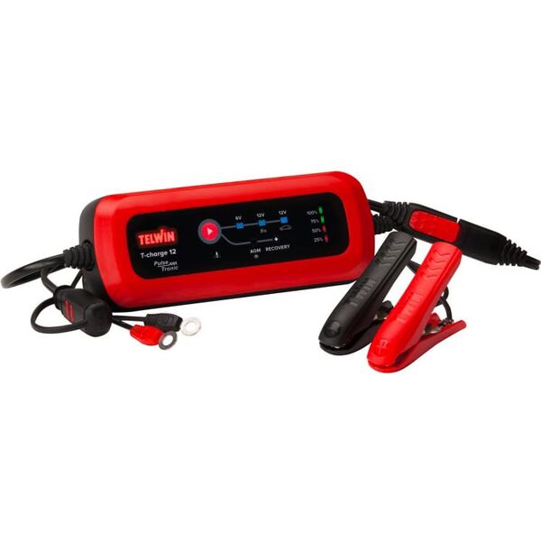 telwin 807567 caricabatterie per auto e moto elettronico 6 / 12 v 55 watt - 807567 t-charge 12