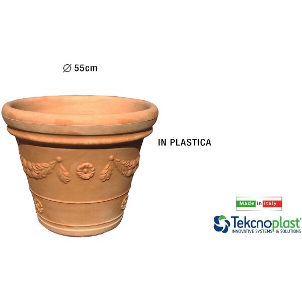 tekcnoplast k2018 vaso festonato doppio bordo cm 55 impruneta - k2018