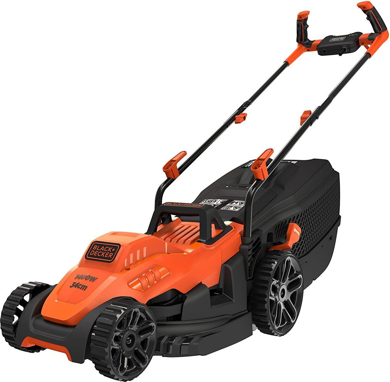 black & decker bemw461bh tagliaerba elettrico tosaerba rasaerba 1400 watt lama cm 34 tecnologia e-drive - bemw461bh