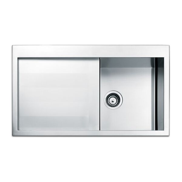 apell sq861ilsc lavello cucina 1 vasca incasso con gocciolatoio sx larghezza 86 cm materiale acciaio inox finitura satinata - sq861ilsc serie amalthea