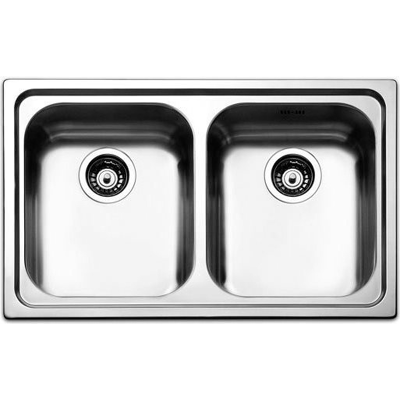 apell Ve792ibc Lavello Cucina Incasso 2 Vasche Larghezza 79 Cm Materiale Acciaio Finitura Spazzolata - Ve792ibc Serie Venezia apell Ve792ibc Lavello Cucina Incasso 2 Vasche Larghezza 79 Cm Materiale Acciaio Finitura Spazzolata - Ve792ibc Serie Venezia