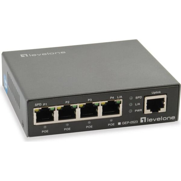 levelone gep-0523 switch poe gigabit ethernet 10/100/1000 - gep-0523