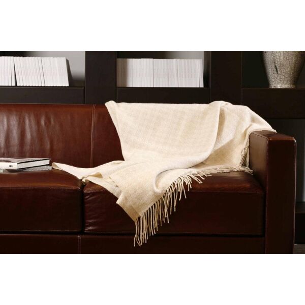 carla fracci dt5030 plaid coperta con frange in 100% puro cashmere 120x160 cm colore beige - giselle 3