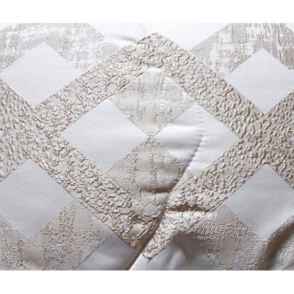 elite noemi trapunta invernale matrimoniale 260x265 cm in raso fantasia jacquard rombo colore beige - noemi