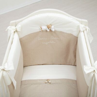 Nanan Tato Ecru Set Biancheria Letto Neonati - Set Biancheria Letto Nanan Tato Ecru Set Biancheria Letto Neonati - Set Biancheria Letto