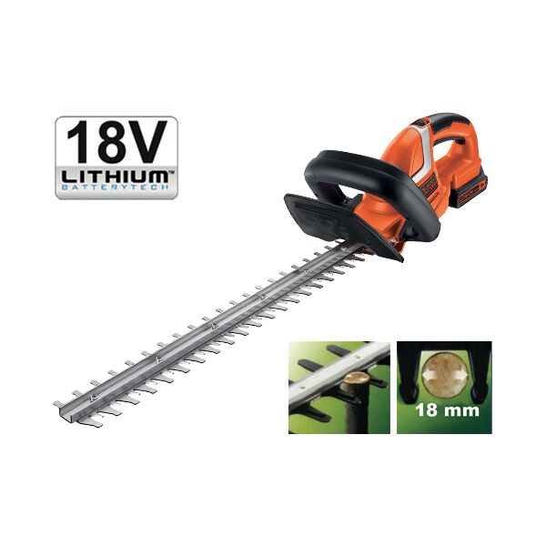 black & decker gtc 1845l20 tagliasiepi a batteria elettrico 18v li - gtc 1845l20