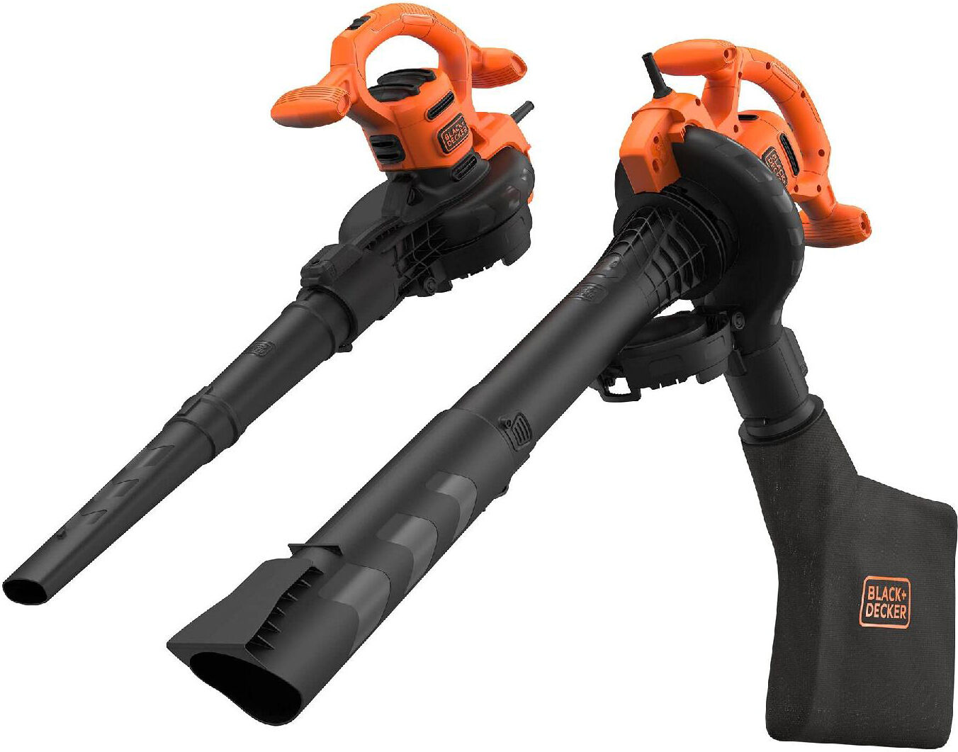 black & decker beblv260-qs soffiatore elettrico aspiratore foglie aspirafoglie da giardino con funzione trituratore 230v 2600 w 315 km/h - beblv260-qs