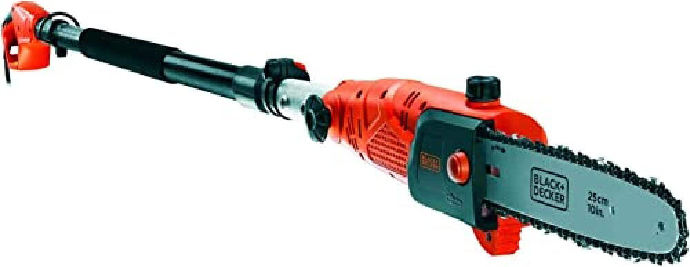 black & decker ps7525 motosega da potatura elettrica elettrosega telescopica potenza 800 watt lama 25 cm lunghezza massima 2.7 metri - ps7525