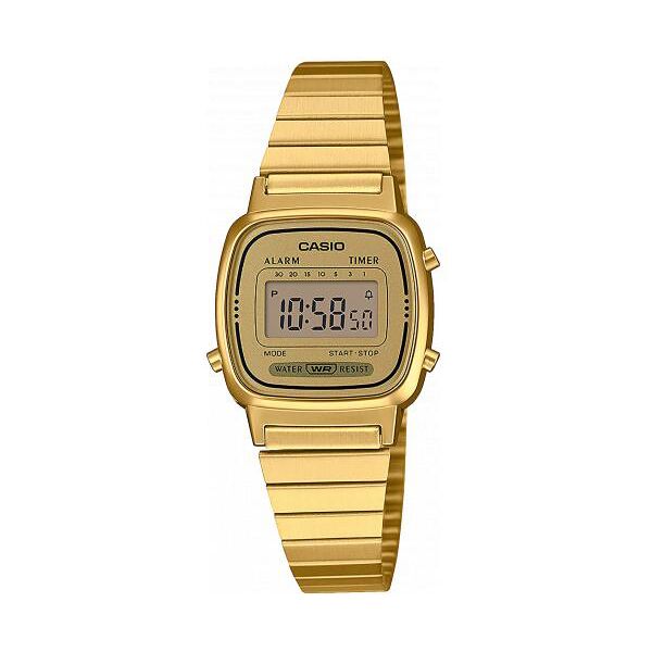 casio la670wega-9ef orologio unisex quadrante digitale cassa in resina e cinturino metallo colore oro - la670wega-9ef vintage mini