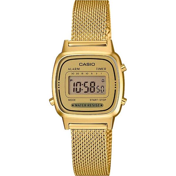 casio la670wemy-9ef orologio donna quadrante digitale cassa e cinturino inox colore oro - la670wemy-9ef retro