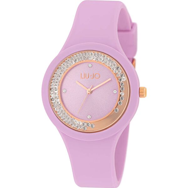 liu jo tlj1421 orologio donna quadrante analogico cassa inox e cinturino in silicone colore fucsia - tlj1421