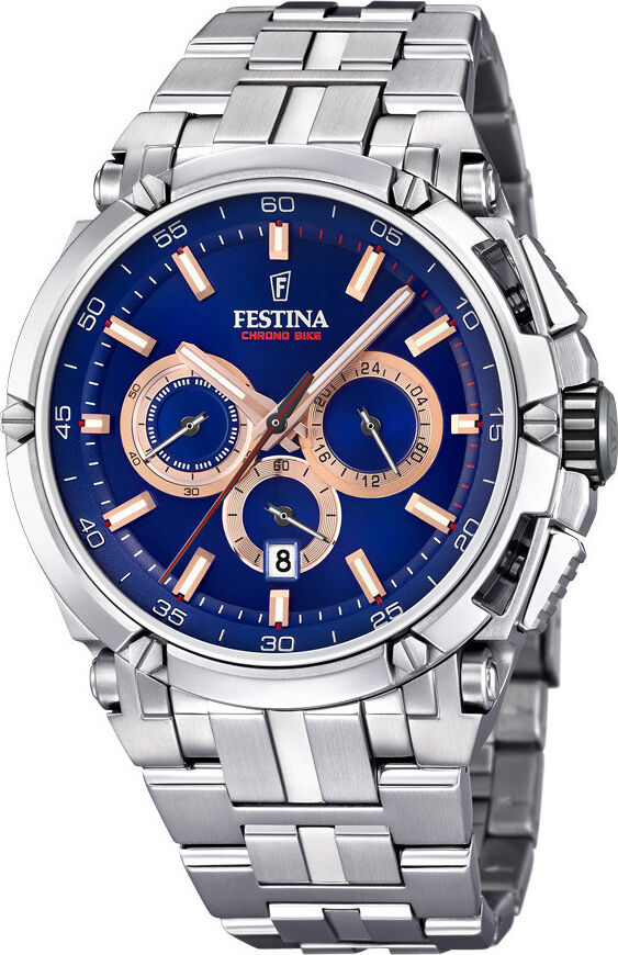 festina f20327-4 orologio uomo quadrante analogico cassa inox e cinturino in metallo colore silver - f20327-4 chrono bike