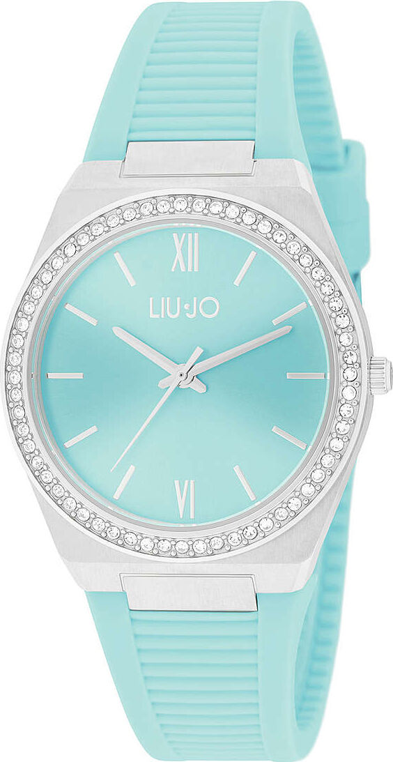 liu jo tlj1737 orologio donna quadrante analogico cassa inox e cinturino in silicone colore silver azzurro - tlj1737