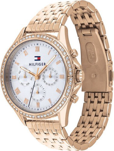 tommy hilfiger 1782143 orologio donna quadrante analogico cassa inox e cinturino in metallo colore bianco oro rosa - 1782143 ari