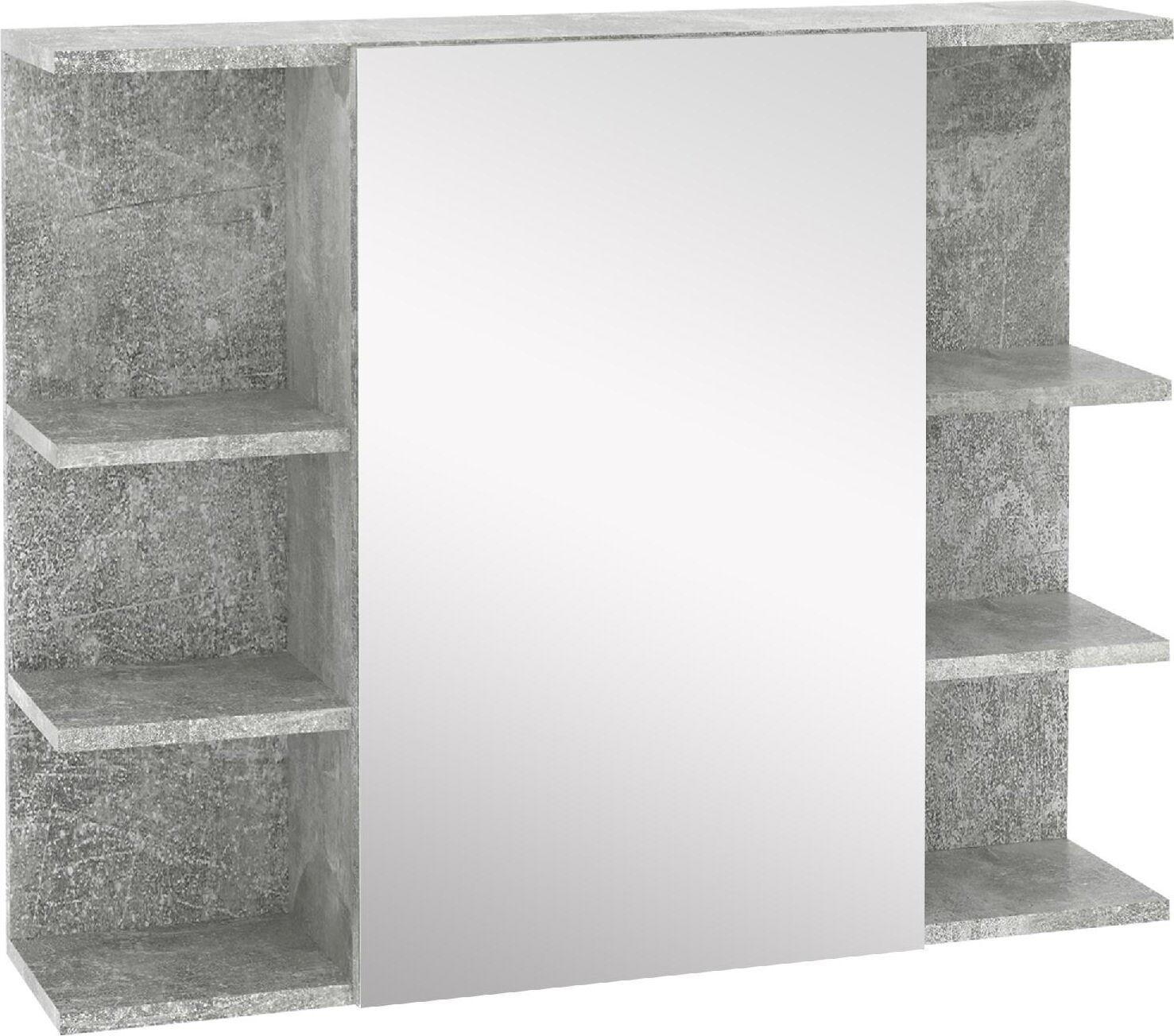 dechome 376834 specchiera bagno a parete con anta e mensole laterali in legno 80x19.8x64cm - 376834