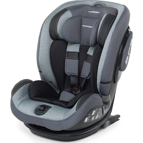 foppapedretti 386602 seggiolino auto 9-36 kg isofix / gruppo 1-2-3 / 9 mesi-12 anni colore grigio isoplus