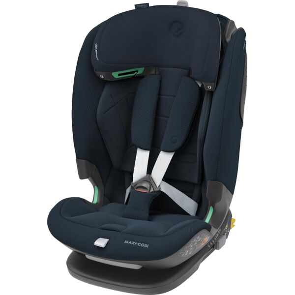 maxi-cosi 8618477110 seggiolino auto sistema isofix,per bambini da 76 a 150 cm di altezza, 15 mesi-12 anni colore blu titan i-size