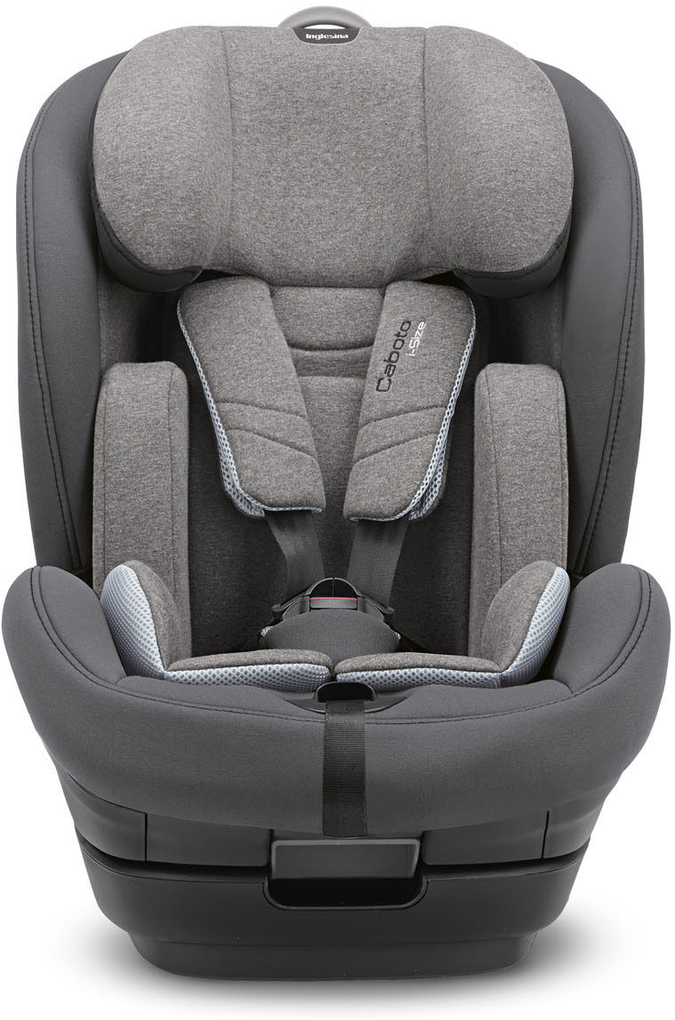 inglesina av93p0stg/r0stg seggiolino auto sistema isofix per bambini dai 76 ai 150 cm. 15 mesi -12 anni colore grigio caboto i-size