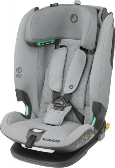 maxi-cosi 8618510111 seggiolino auto sistema isofix,per bambini da 76 a 150 cm di altezza, 15 mesi-12 anni colore grigio titan i-size